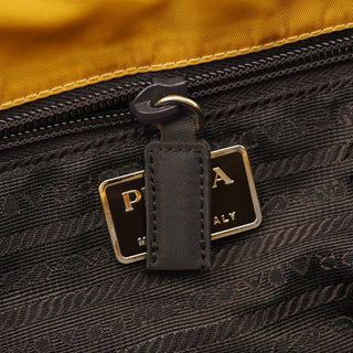 Prada B3864 Yellow Tessuto City Tote Bag