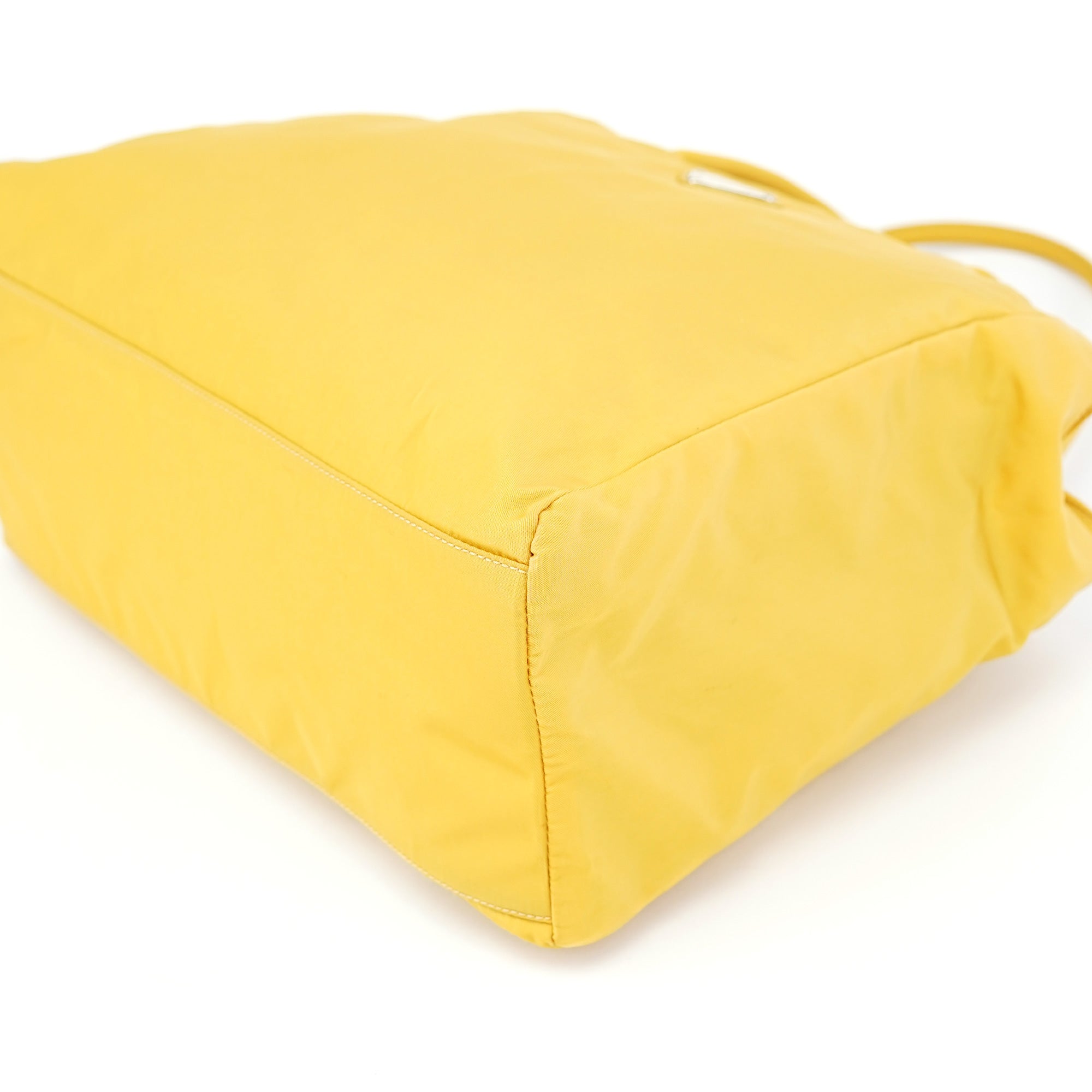 Prada B3864 Yellow Tessuto City Tote Bag