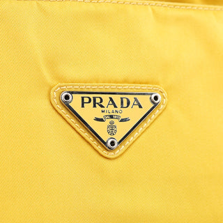 Prada B3864 Yellow Tessuto City Tote Bag