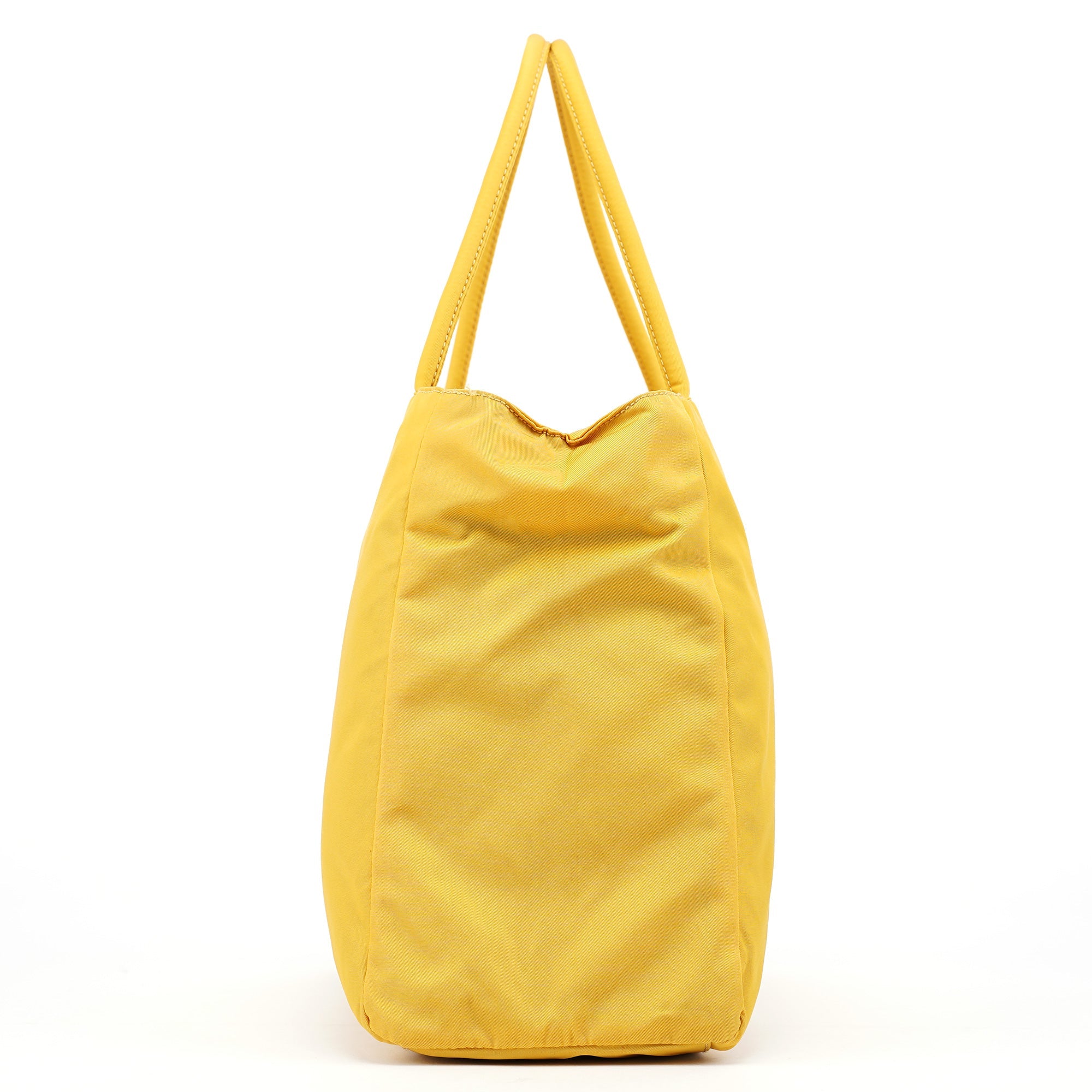 Prada B3864 Yellow Tessuto City Tote Bag