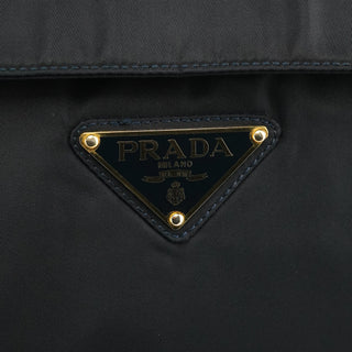 Prada B4066Y Navy Tessuto Metallo Top Handle Bag