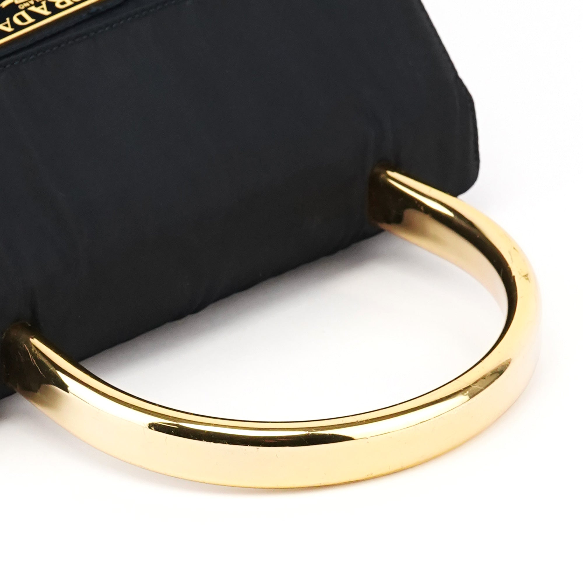 Prada B4066Y Navy Tessuto Metallo Top Handle Bag