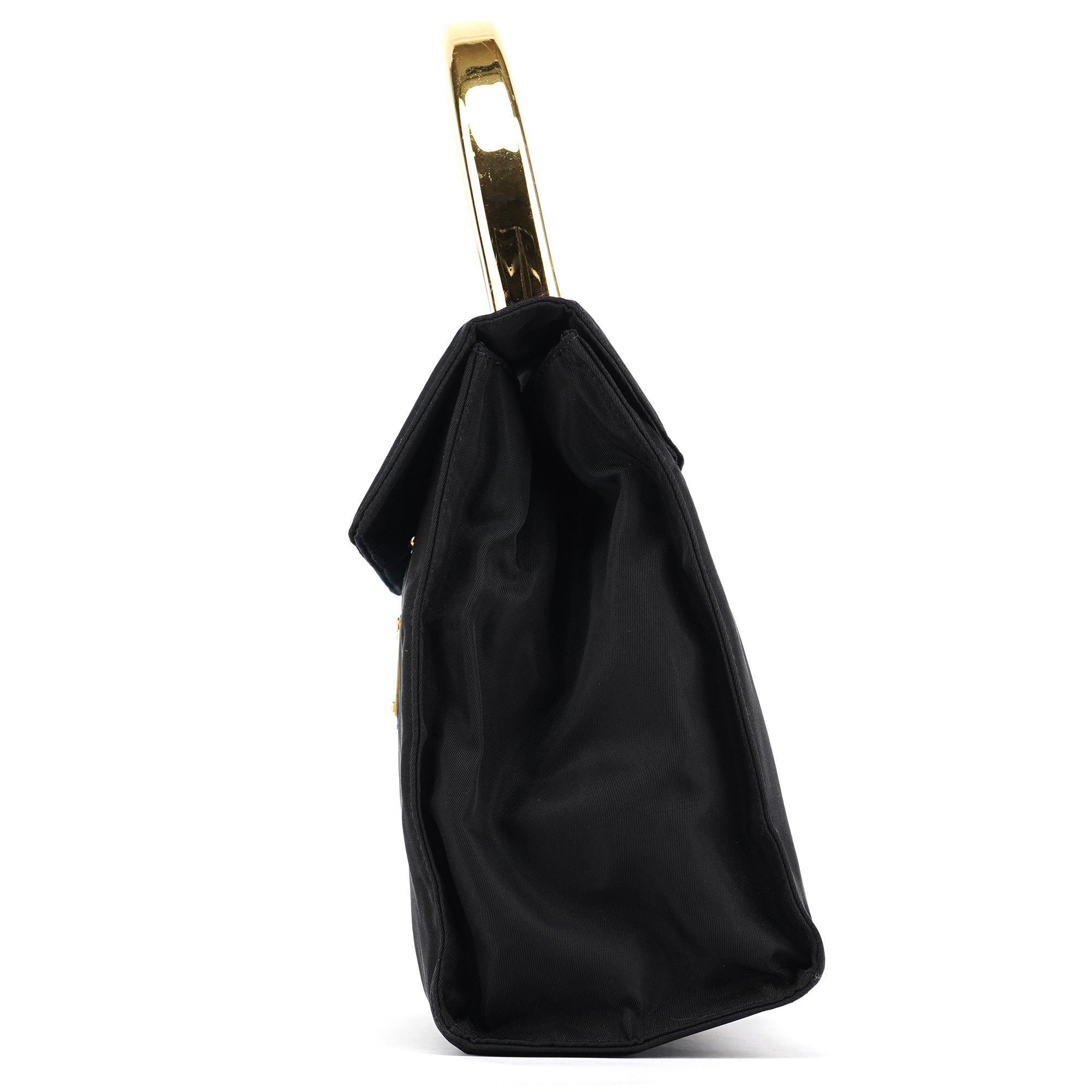 Prada B4066Y Navy Tessuto Metallo Top Handle Bag