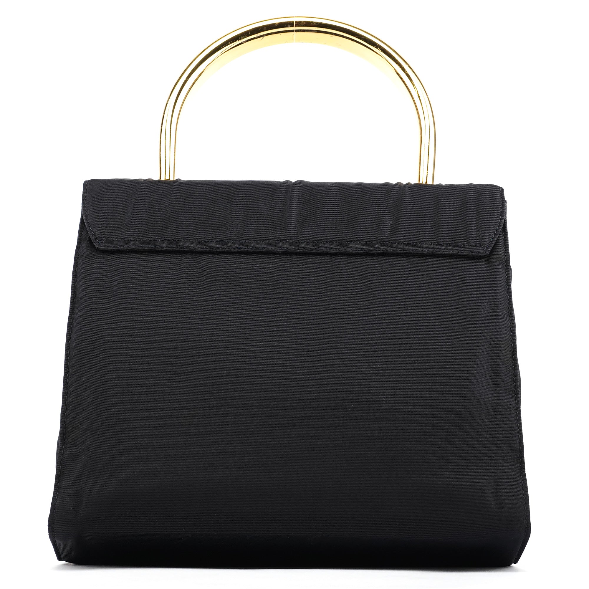Prada B4066Y Navy Tessuto Metallo Top Handle Bag