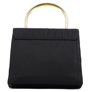 Prada B4066Y Navy Tessuto Metallo Top Handle Bag