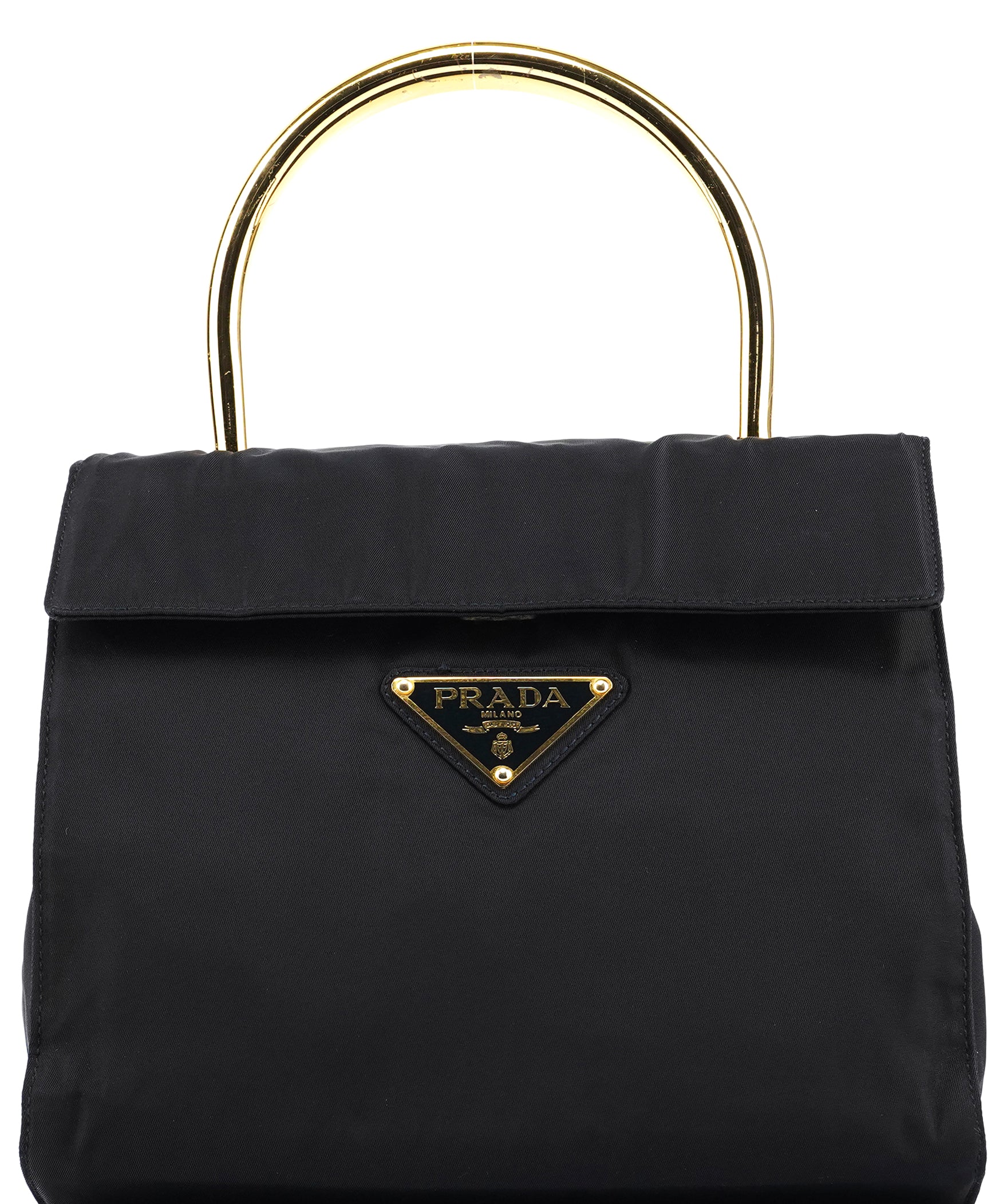 Prada B4066Y Navy Tessuto Metallo Top Handle Bag