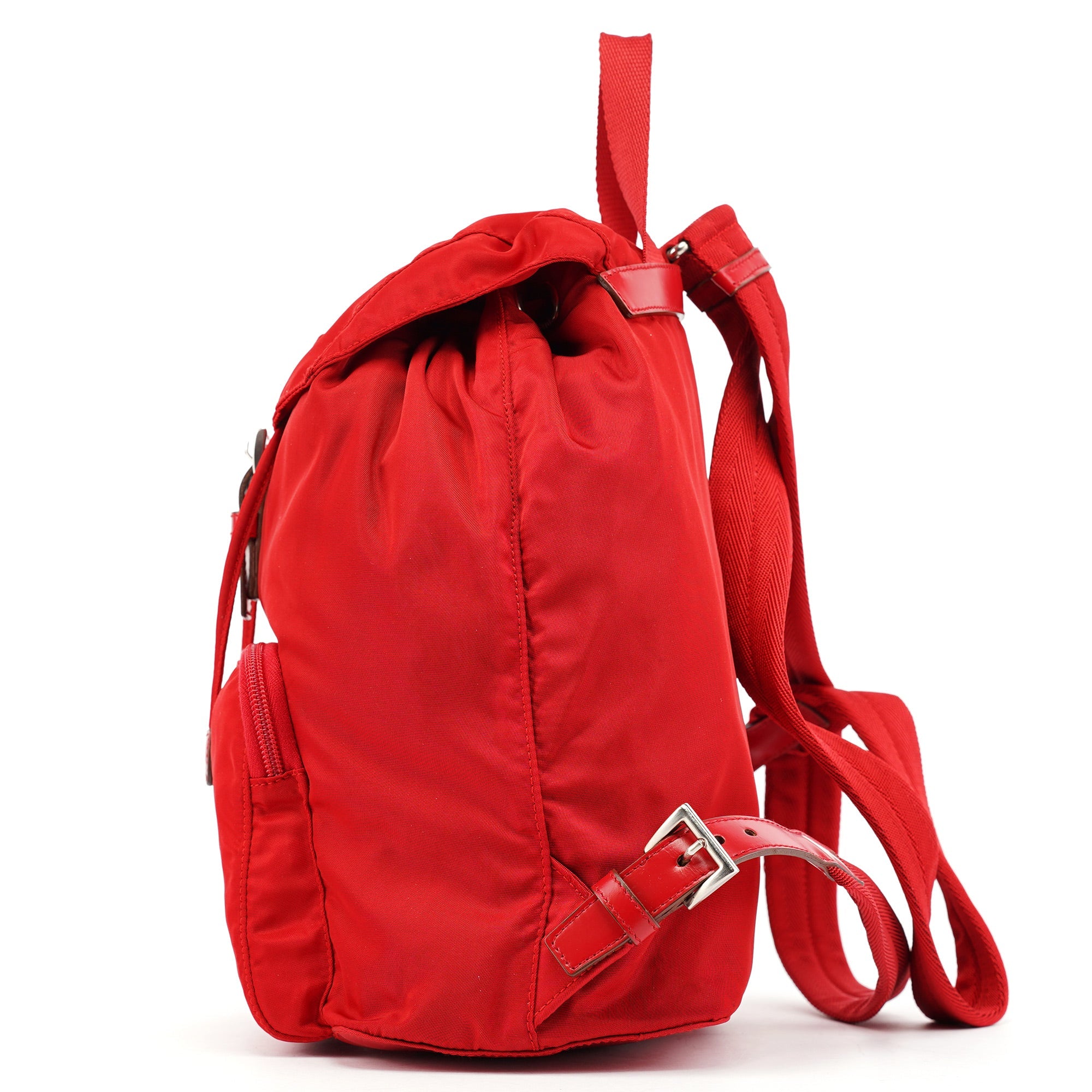 Prada B4650 Red Tessuto Vela Backpack
