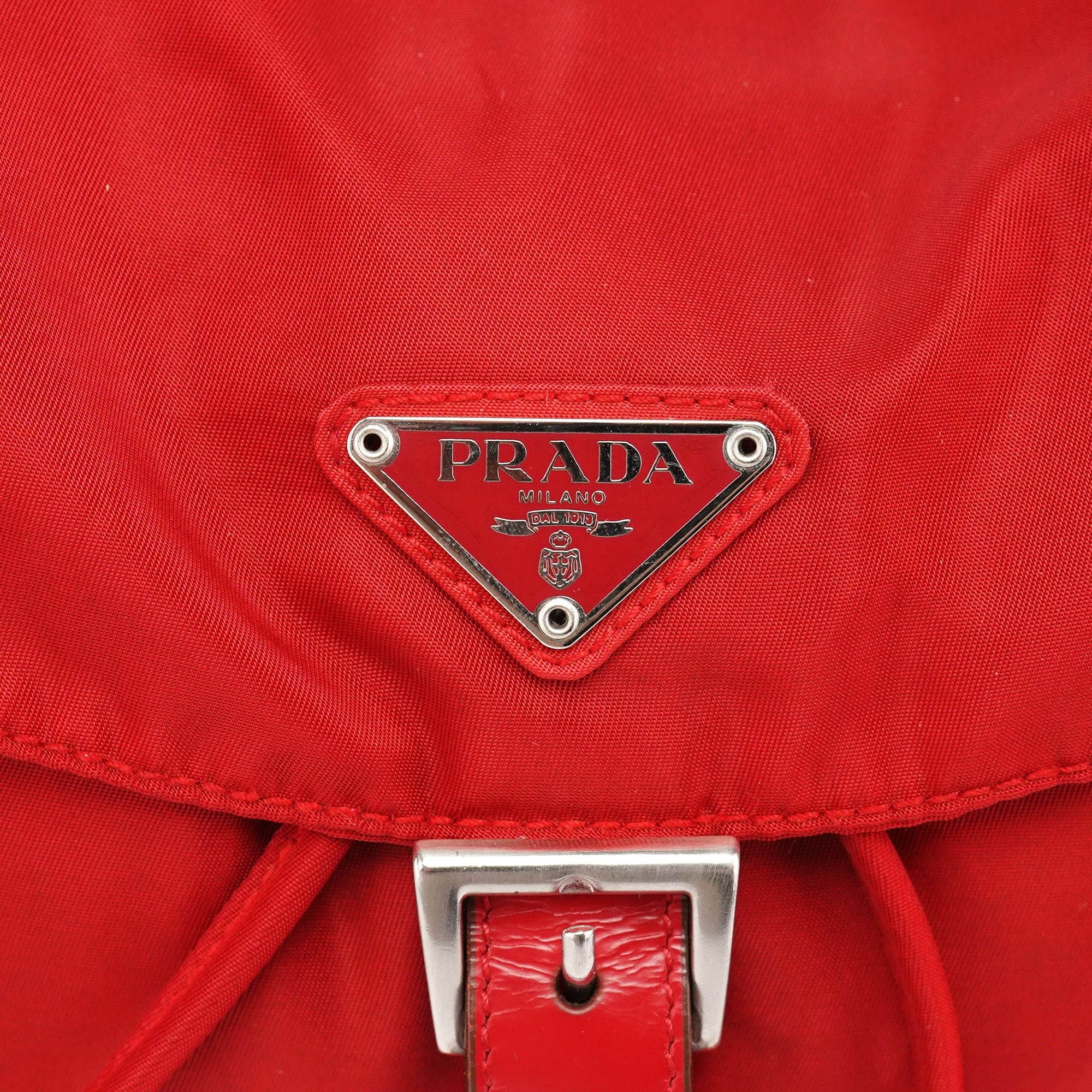 Prada B4650 Red Tessuto Vela Backpack