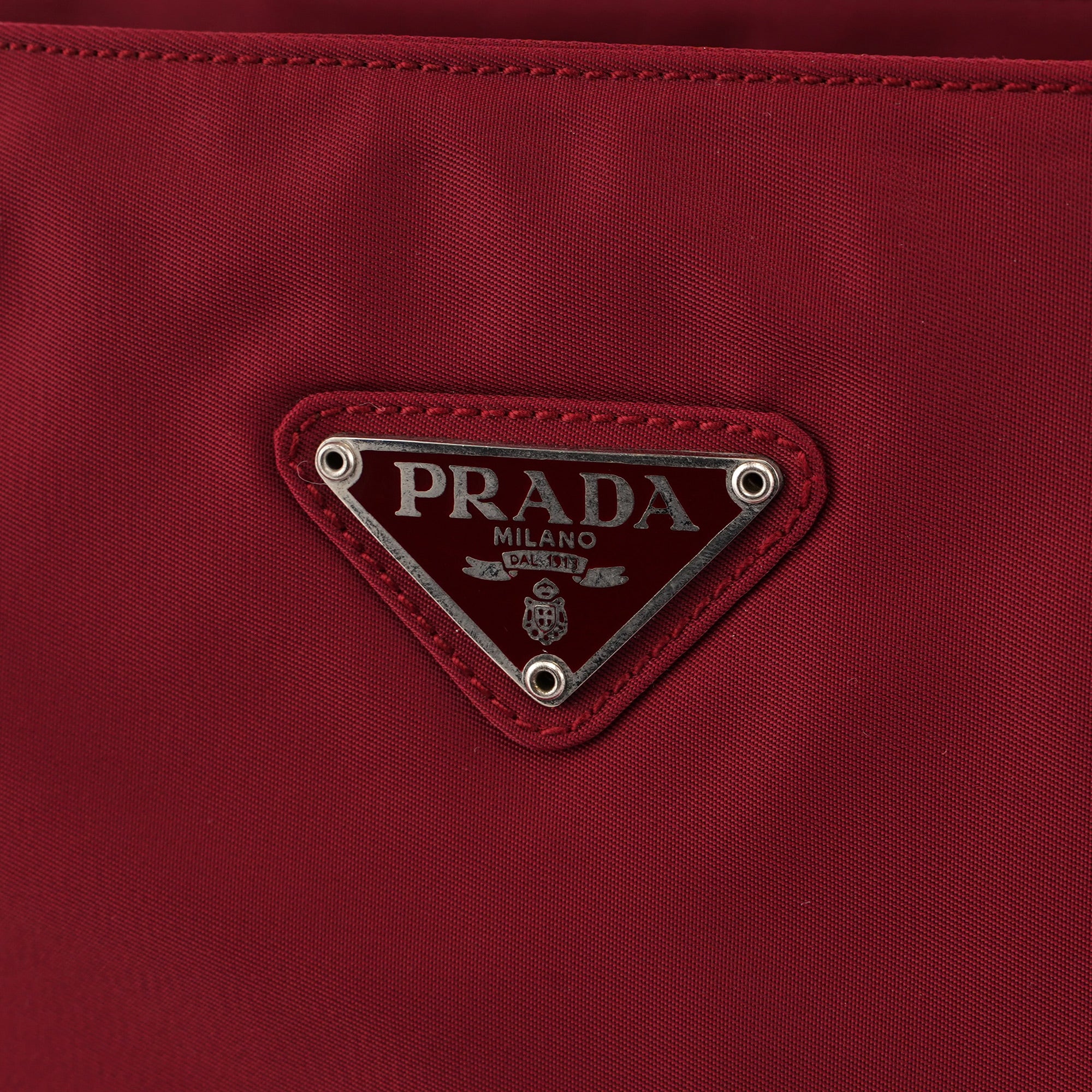 Prada B4680 Burgundy Tessuto Tote