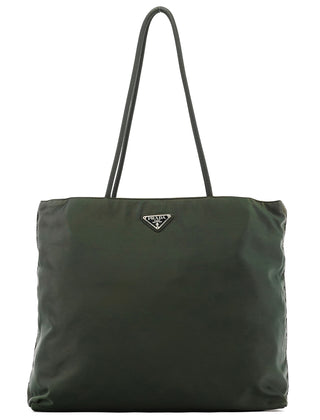 Prada B4681 Green Tessuto City Nylon Tote Bag