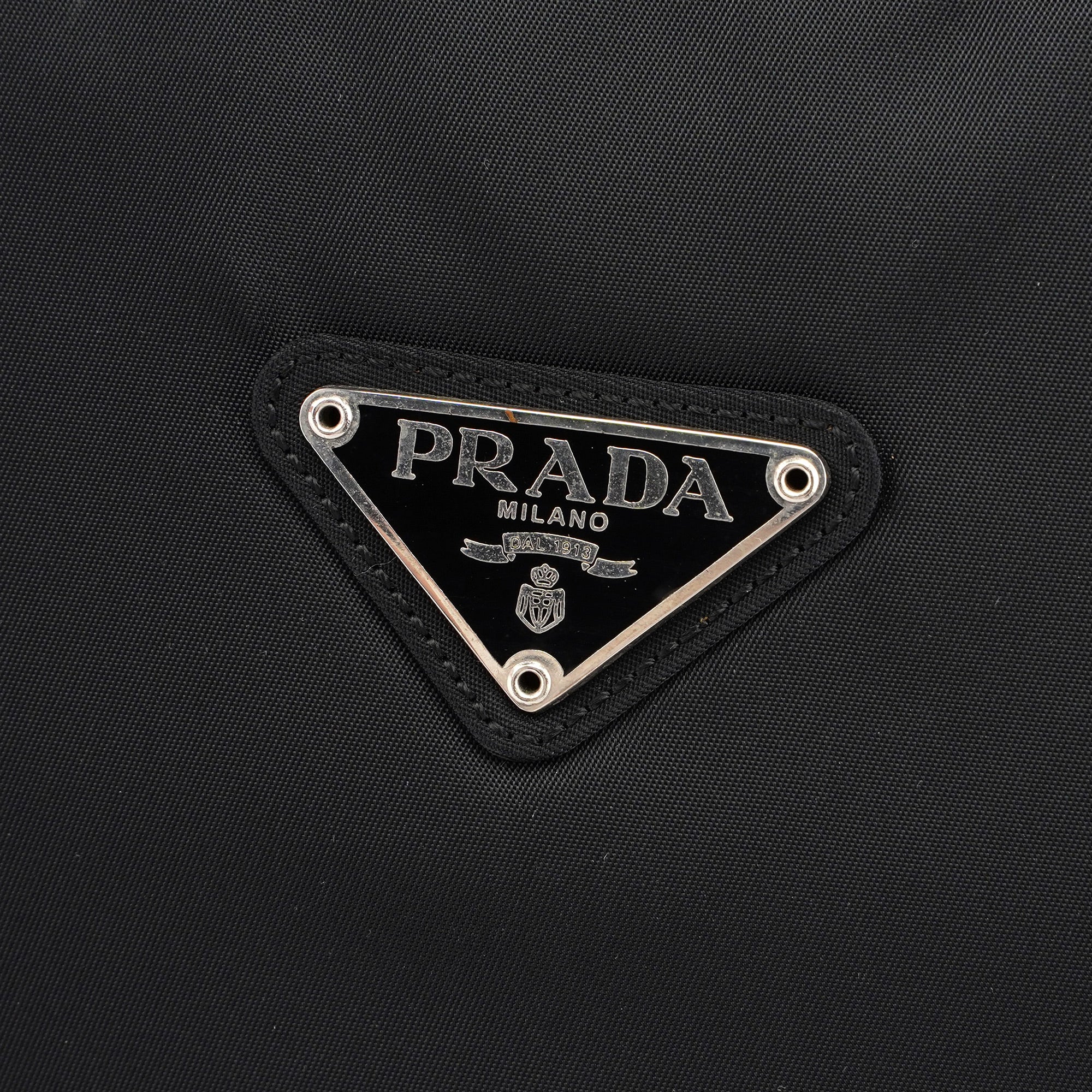 Prada B4681 Large Black Tessuto City Tote Bag