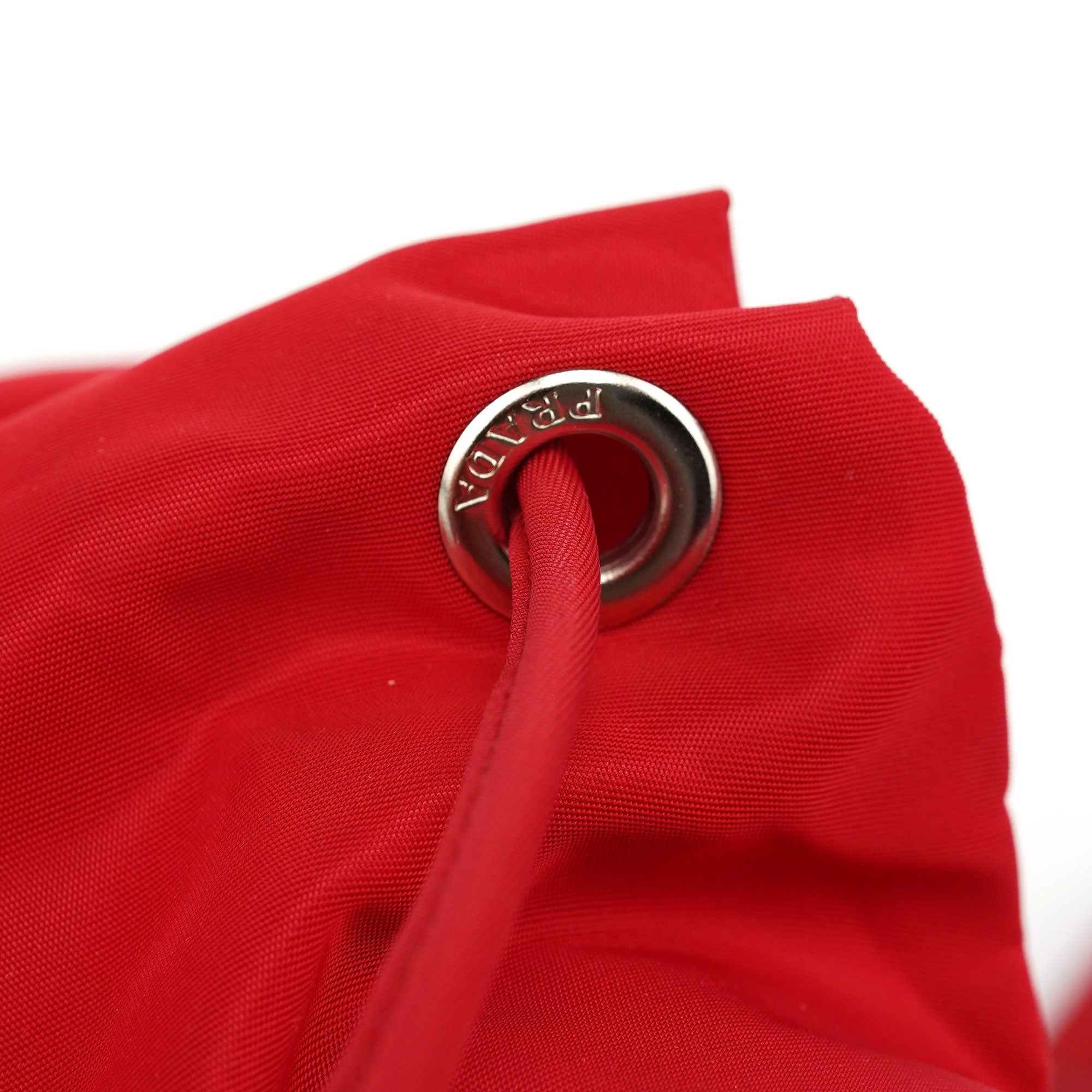 Prada B5885 Tessuto Vela Rucksack in Rot