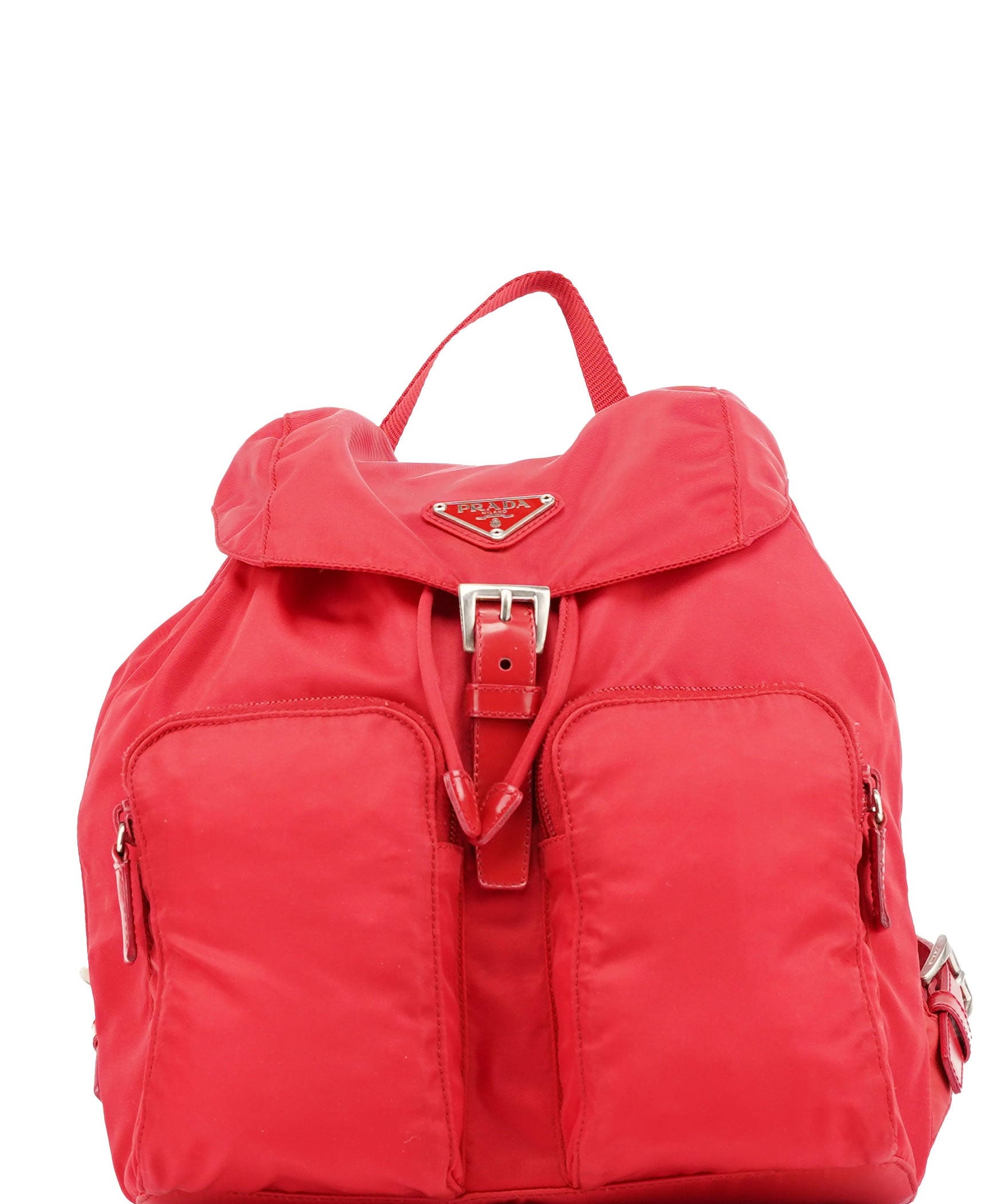 Prada B5885 Red Tessuto Vela Backpack