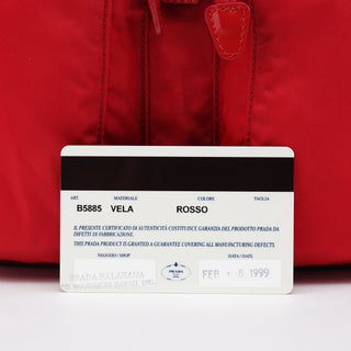 Prada B5885 Red Tessuto Vela Backpack