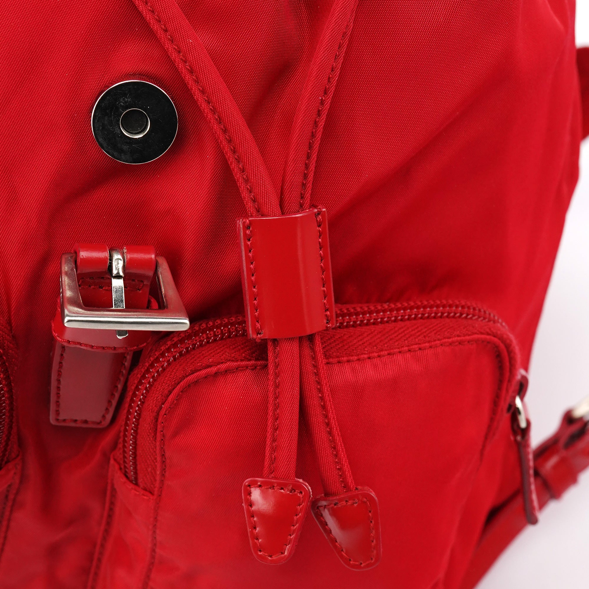 Prada B5885 Red Tessuto Vela Backpack