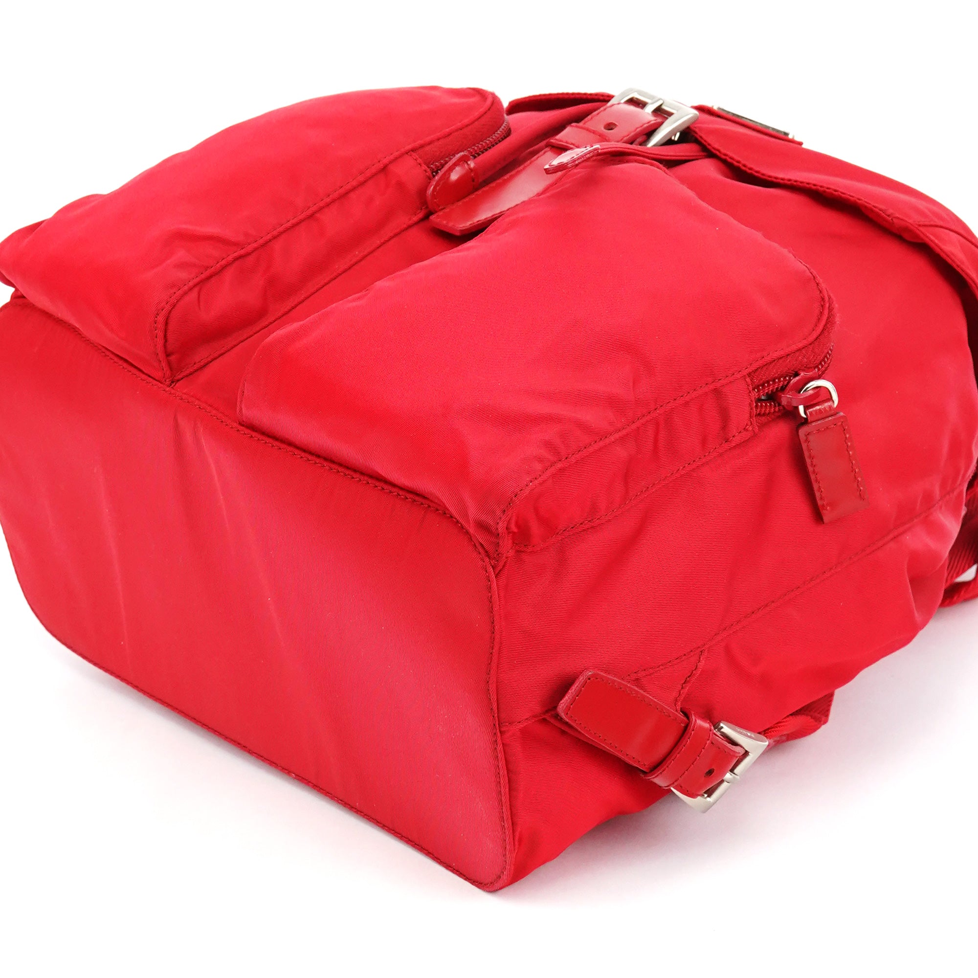 Prada B5885 Red Tessuto Vela Backpack