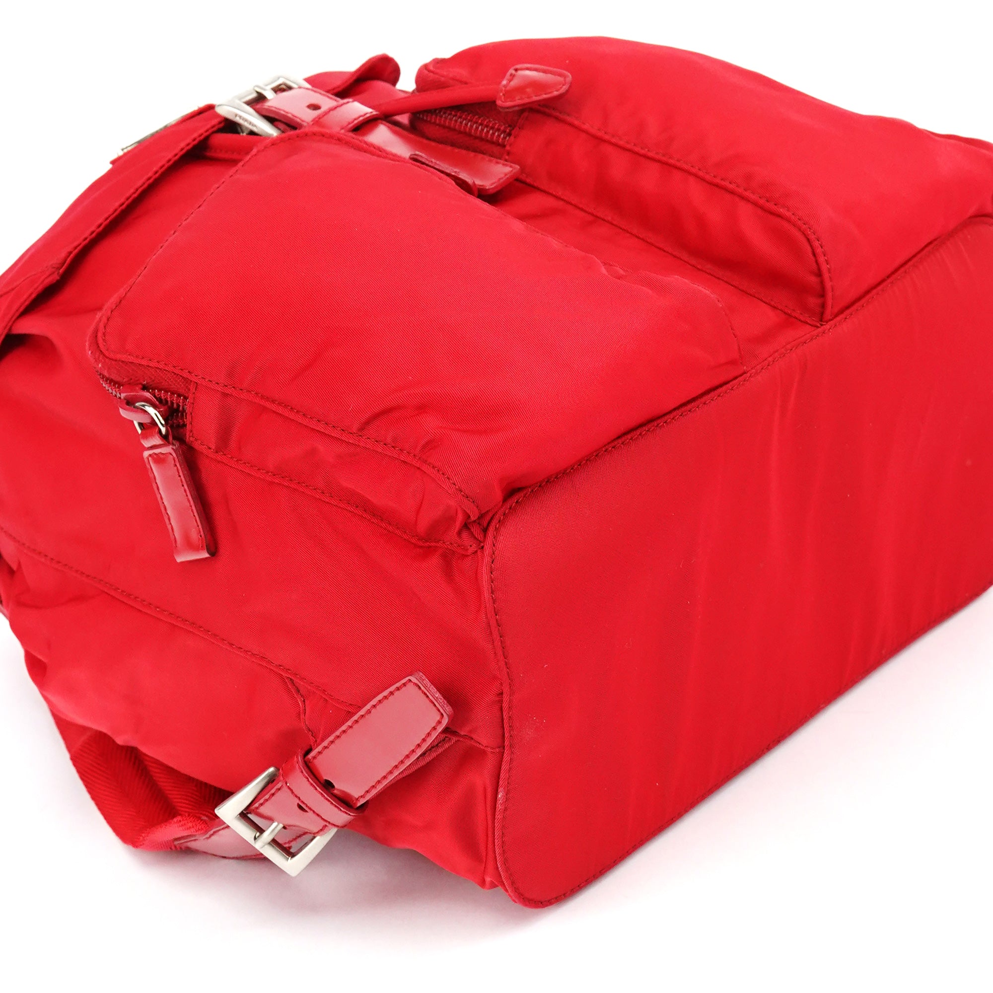 Prada B5885 Red Tessuto Vela Backpack