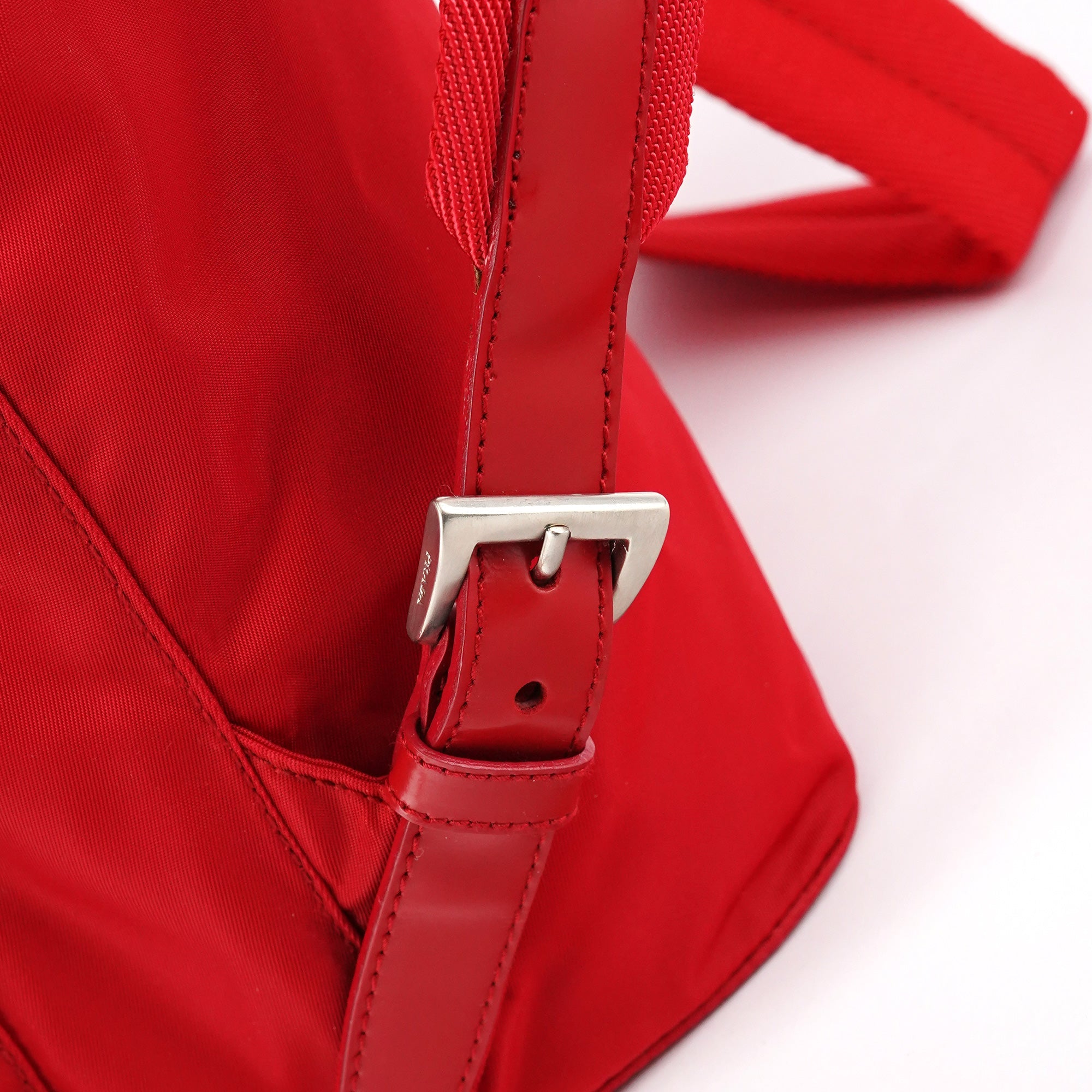 Prada B5885 Red Tessuto Vela Backpack