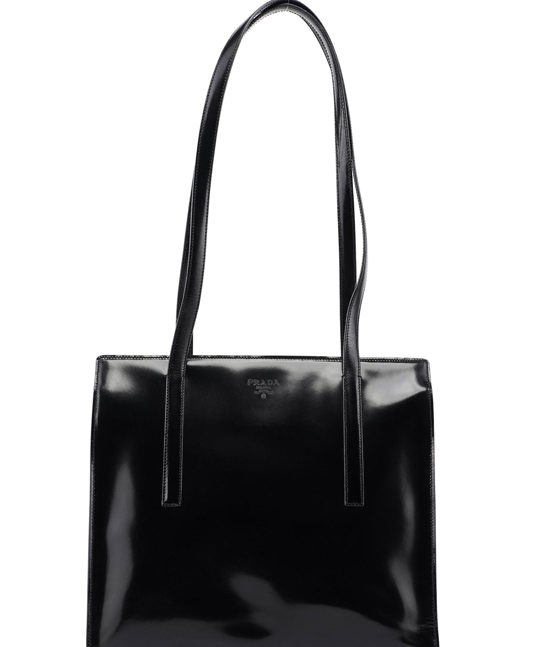 Prada B6010 Black Spazzolato Tote Bag