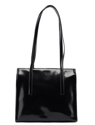 Prada B6010 Black Spazzolato Tote Bag