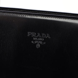 Prada B6010 Black Spazzolato Tote Bag