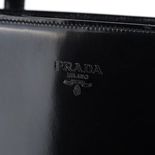 Prada B6010 Black Spazzolato Tote Bag