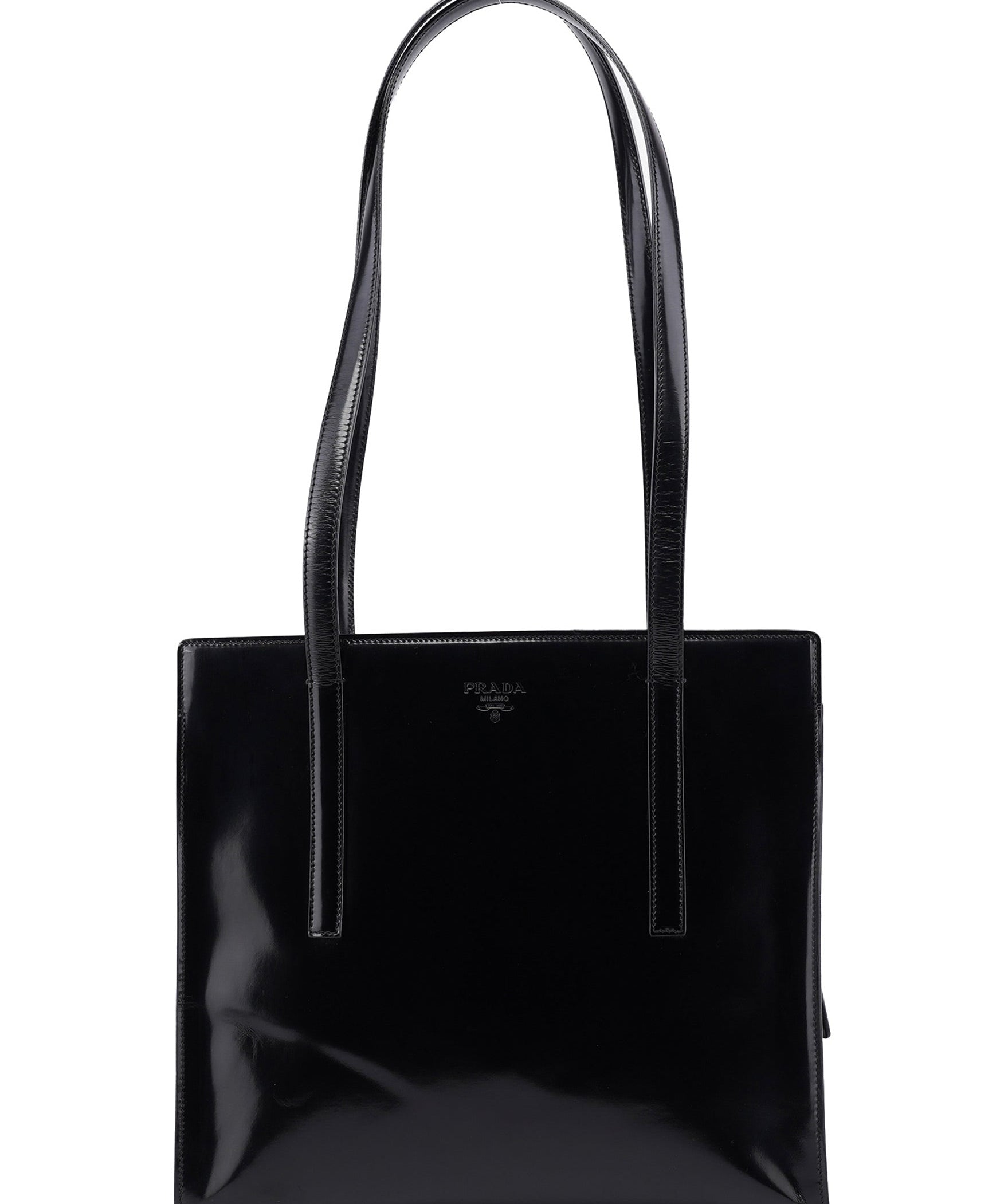 Prada B6010 Black Spazzolato Tote Bag
