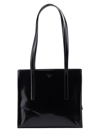 Prada B6010 Black Spazzolato Tote Bag