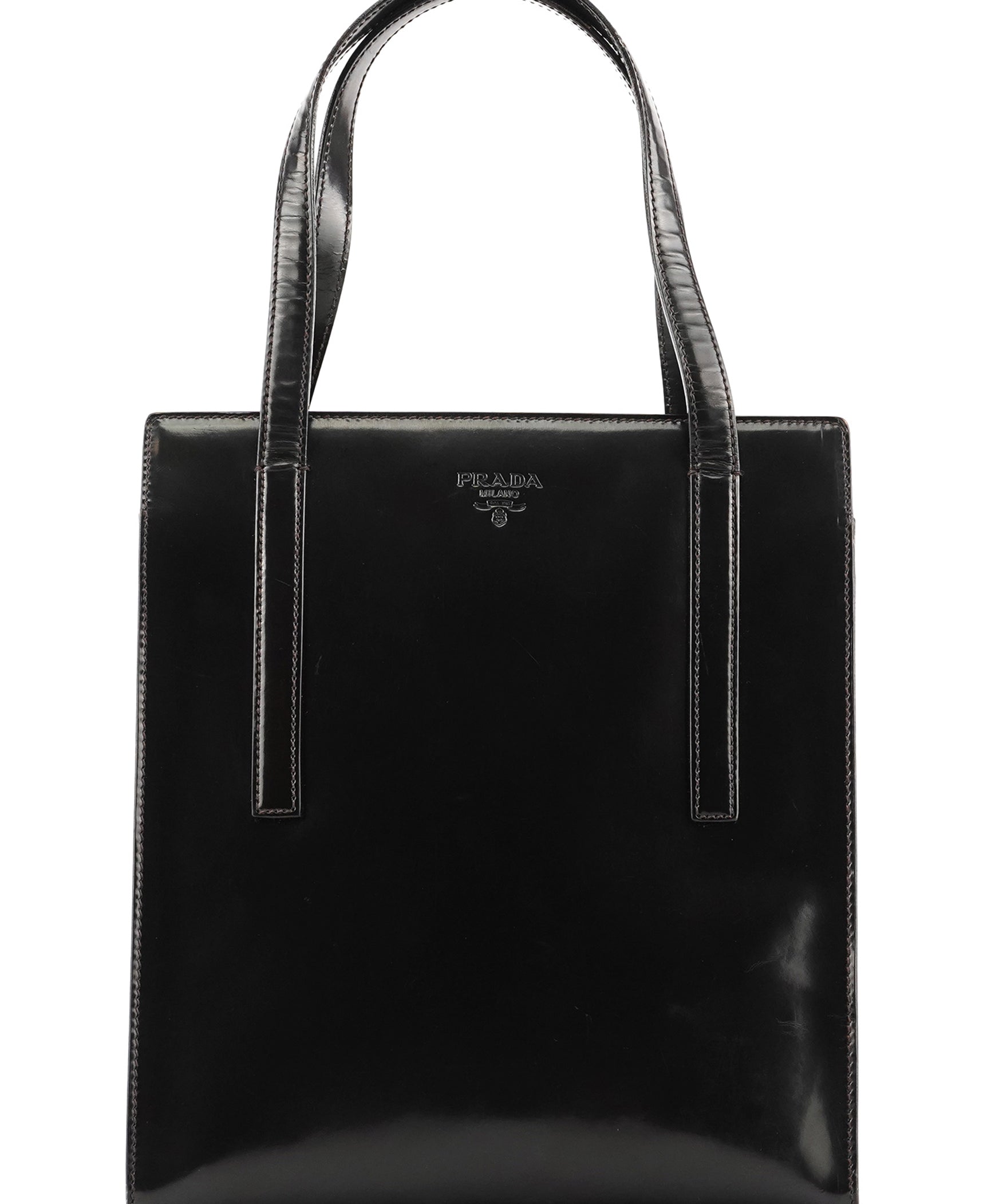 Prada B6012 Dark Brown Spazzolato Sport Tote Bag