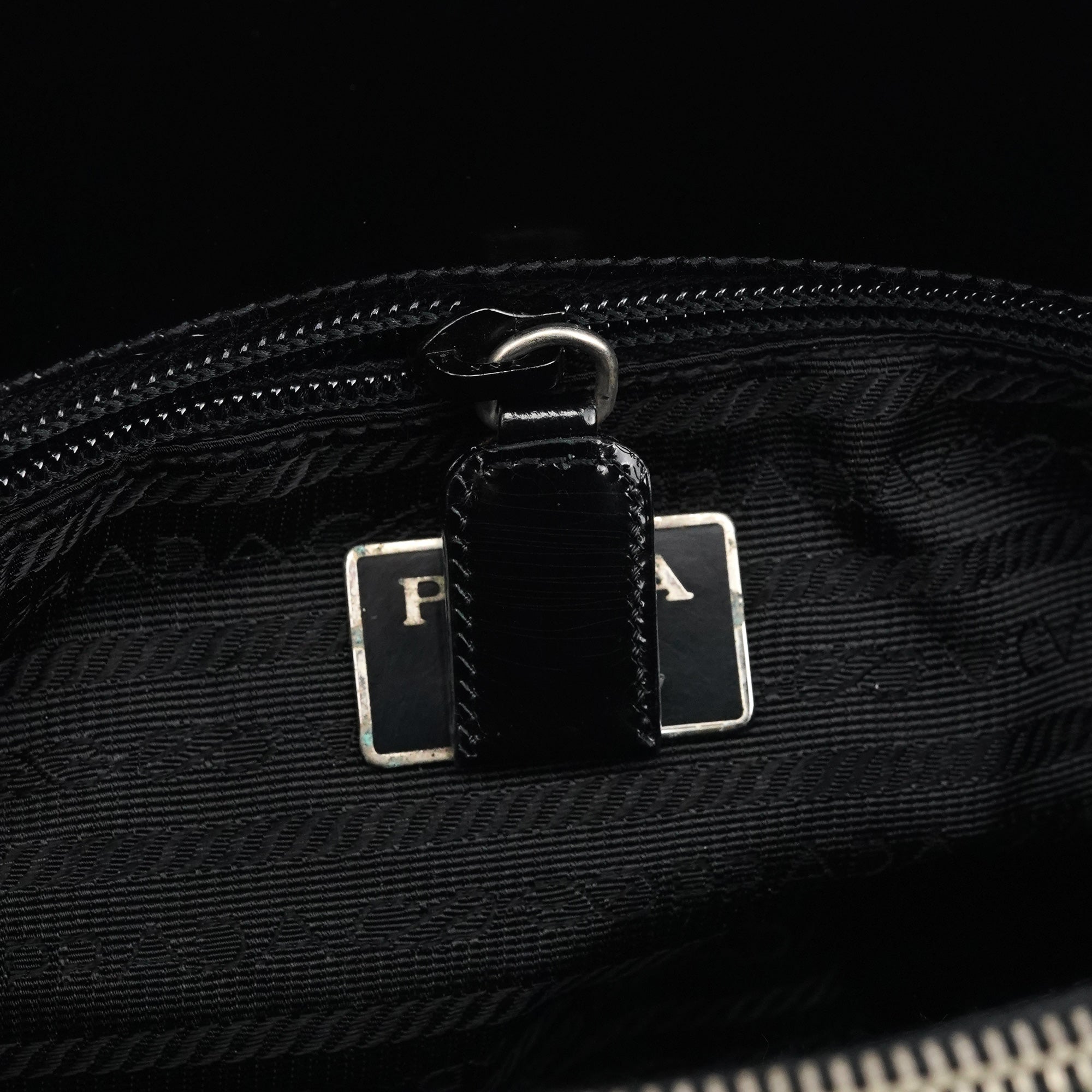 Prada B6013 1995 Black Spazzolato Sport Tote Bag