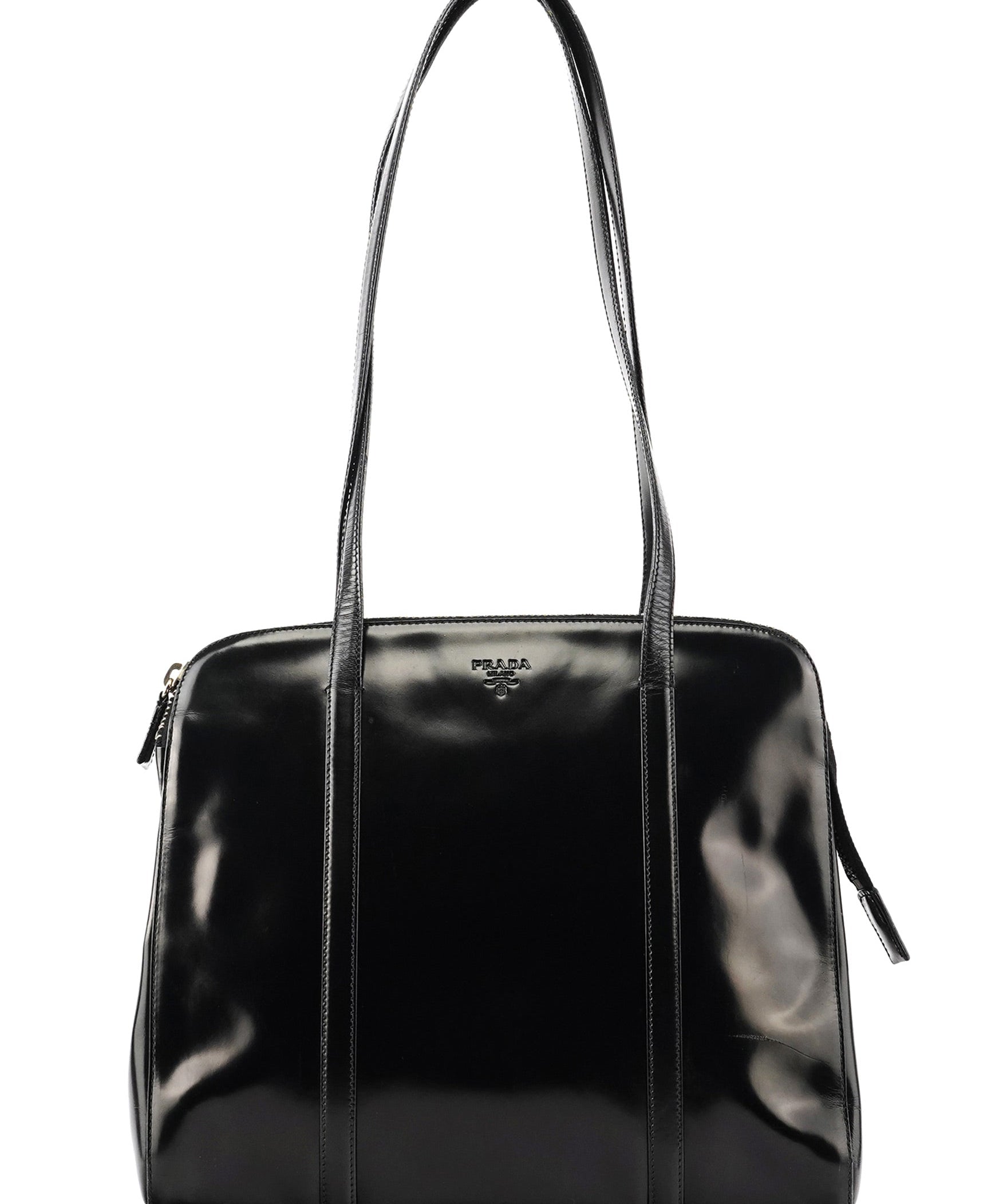 Prada B6017 1995 Black Spazzolato Sport Tote Bag