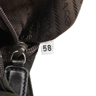 Prada B6059 Dark Green Tessuto Trend Nappa Tote Bag