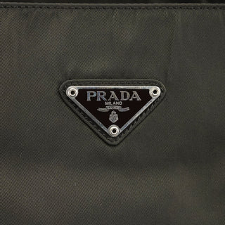 Prada B6059 Dark Green Tessuto Trend Nappa Tote Bag