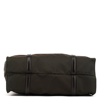 Prada B6059 Dark Green Tessuto Trend Nappa Tote Bag