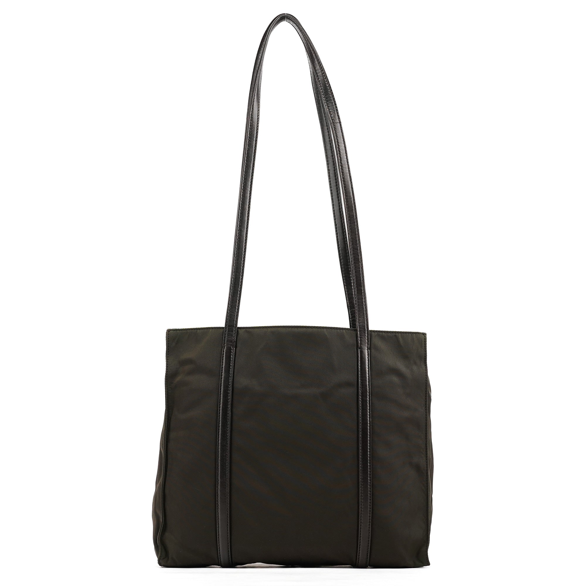 Prada B6059 Dark Green Tessuto Trend Nappa Tote Bag