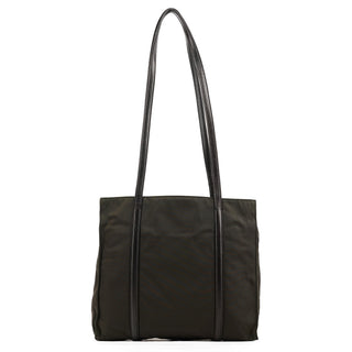 Prada B6059 Dark Green Tessuto Trend Nappa Tote Bag