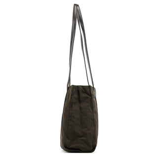 Prada B6059 Dark Green Tessuto Trend Nappa Tote Bag