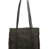Prada B6059 Dark Green Tessuto Trend Nappa Tote Bag