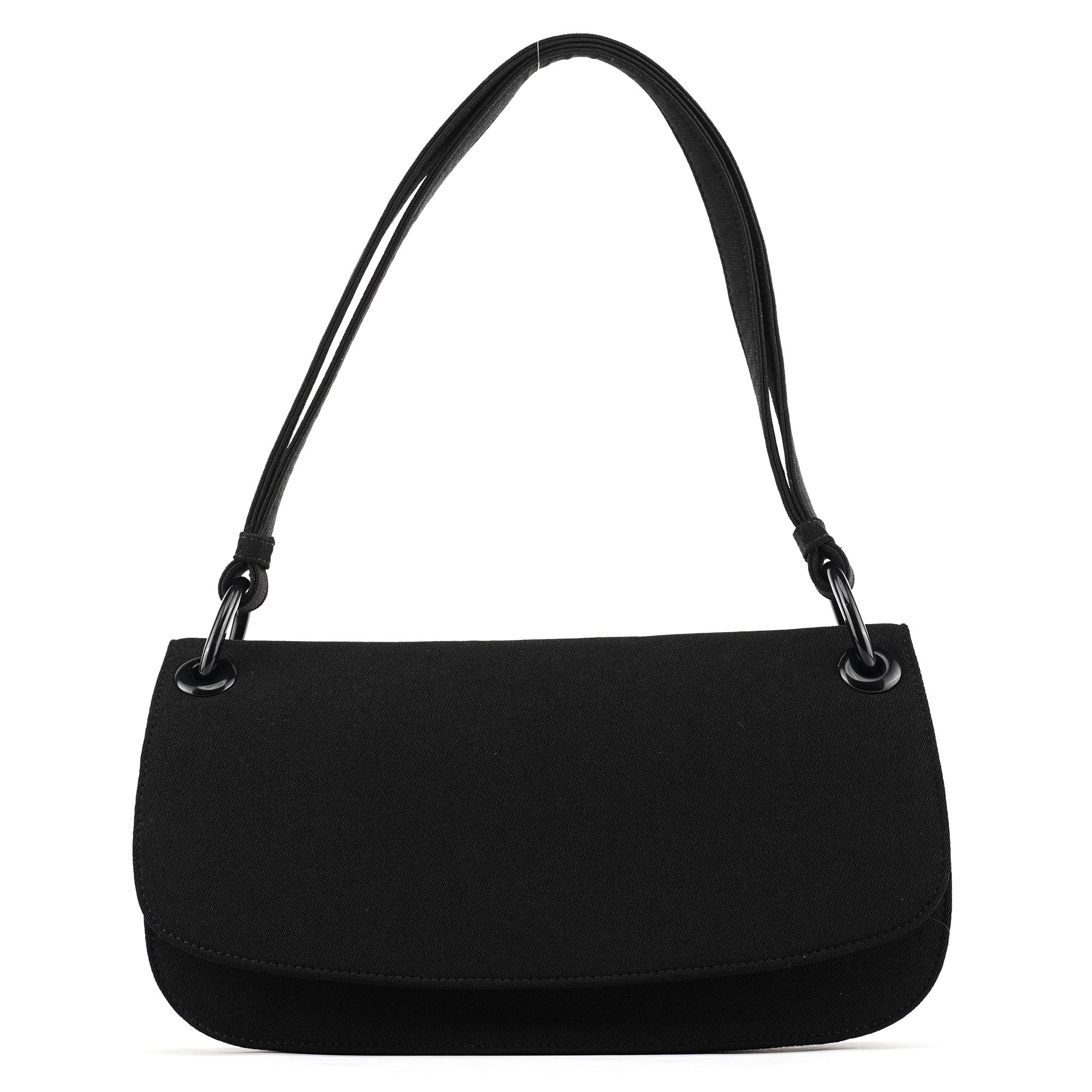 Prada B6217 Black Tessuto Swing Nylon Shoulder Bag