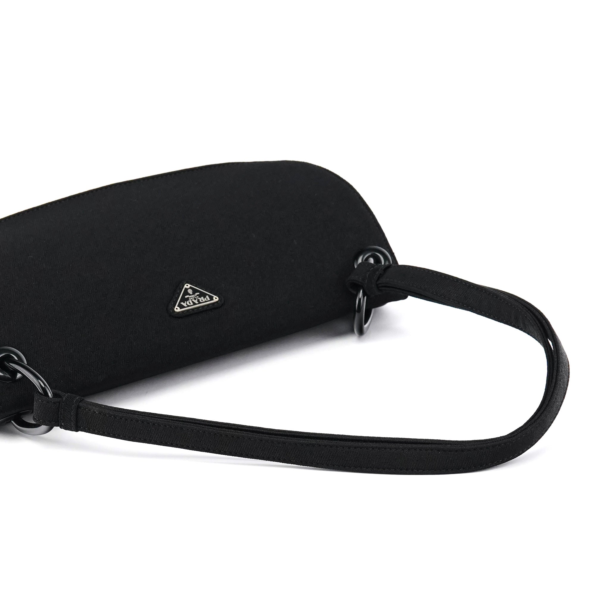 Prada B6217 Black Tessuto Swing Nylon Shoulder Bag