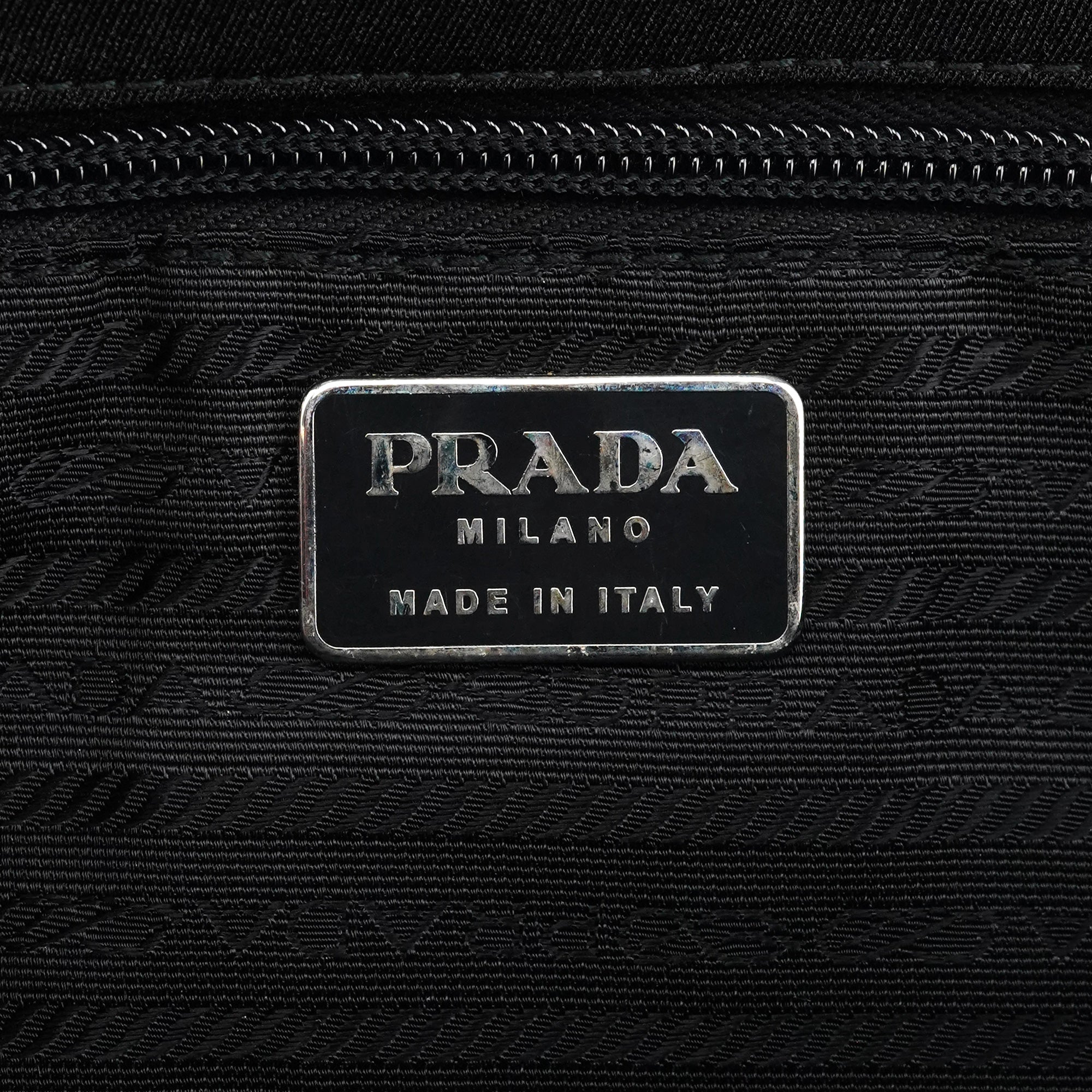 Prada B6217 Black Tessuto Swing Nylon Shoulder Bag