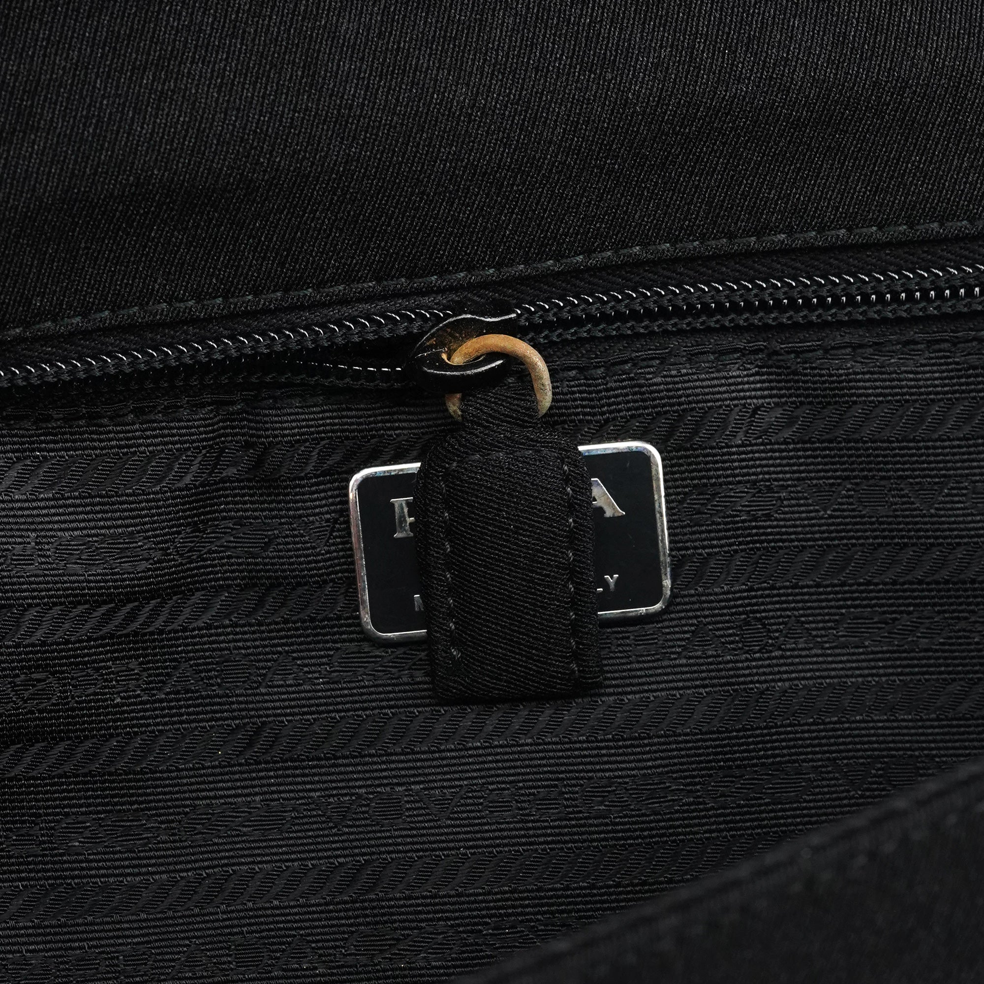 Prada B6217 Black Tessuto Swing Nylon Shoulder Bag