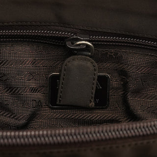 Prada B6242 Dark Brown Tessuto City Nylon Tote Bag