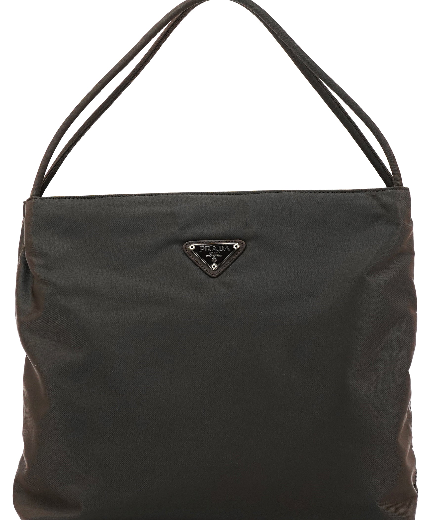 Prada B6242 Dark Brown Tessuto City Nylon Tote Bag