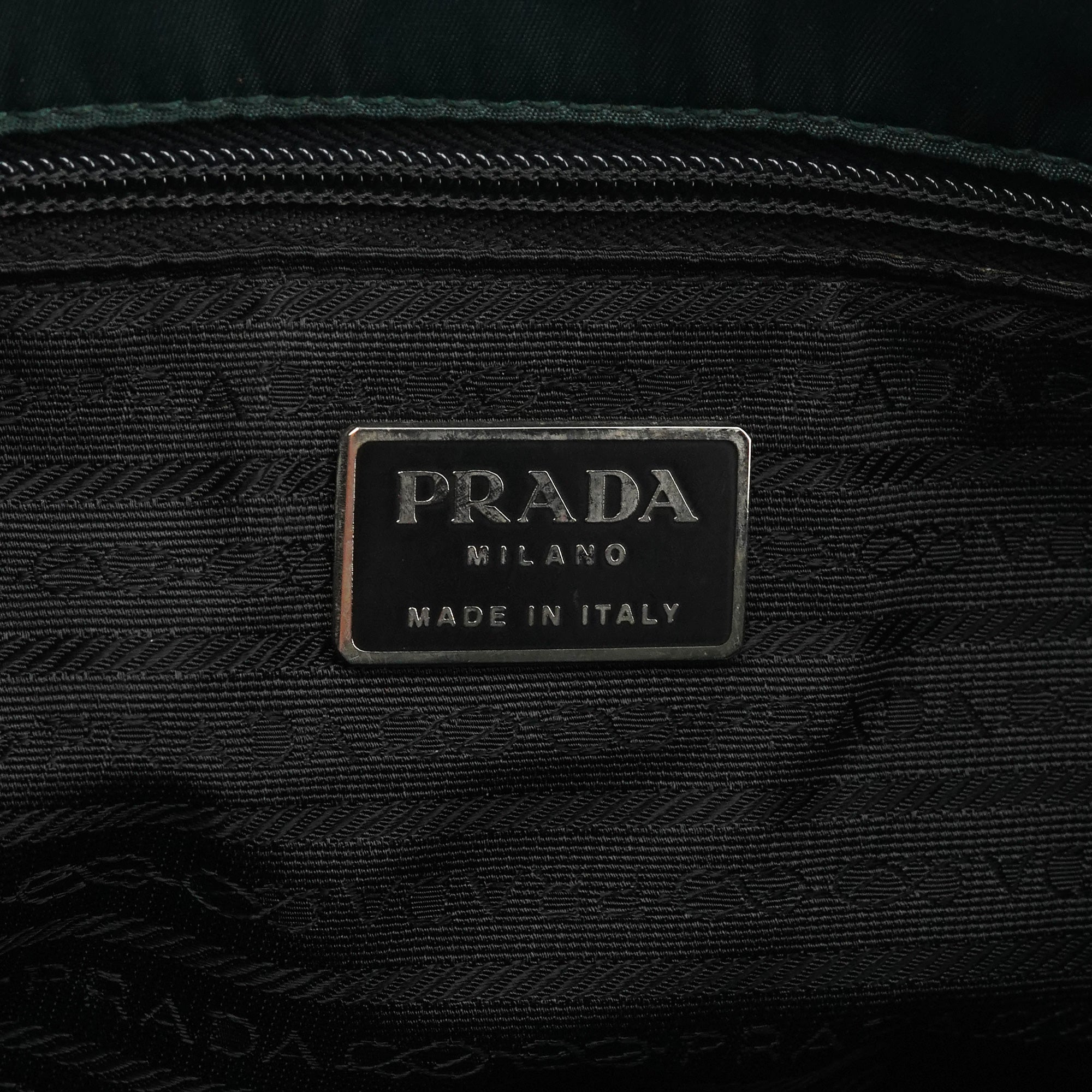 Prada B6242 Dark Green Tessuto City Nylon Tote Bag