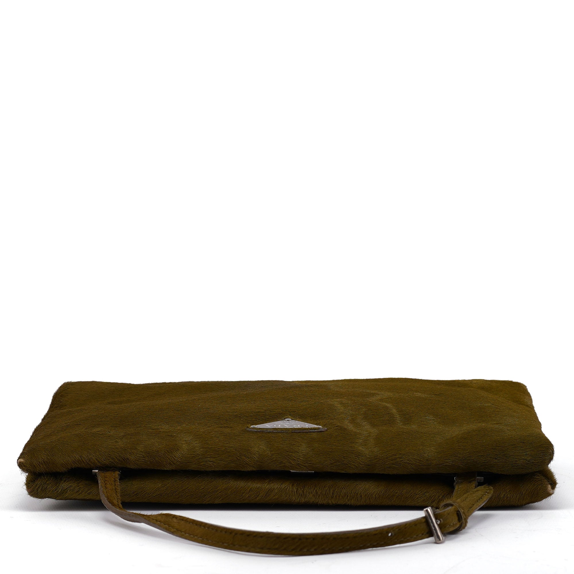 Prada B6278 Sac à poignée en fourrure verte
