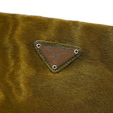 Prada B6278 Sac à poignée en fourrure verte