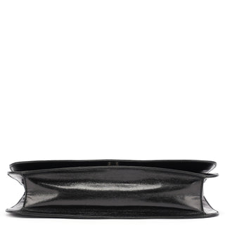 Prada B6378 Black Calfskin Madras Swing Shoulder Bag