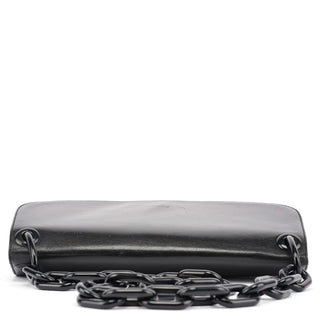 Prada B6378 Black Calfskin Madras Swing Shoulder Bag