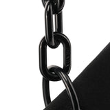 Prada B6378 Tessuto Swing skuldertaske i sort nylon med kæde